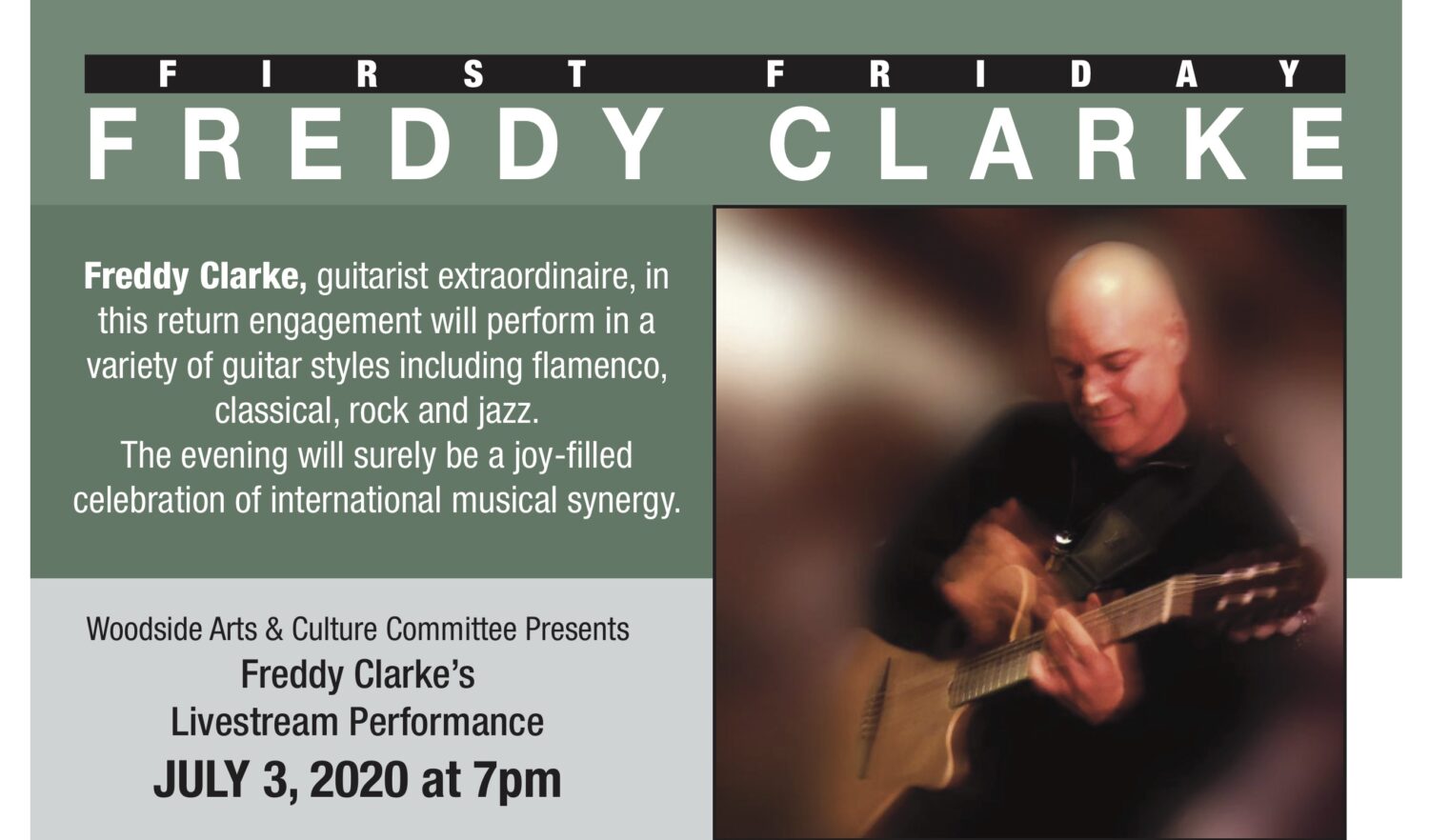 Freddy Clarke Woodside First Friday Event