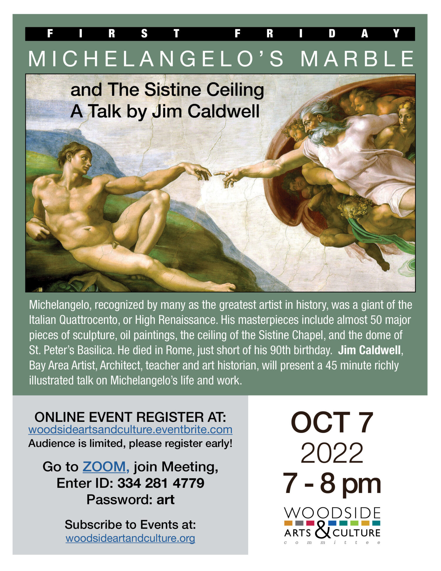 MICHELANGELO’S MARBLE and The Sistine Ceiling A Talk by Jim Caldwell
