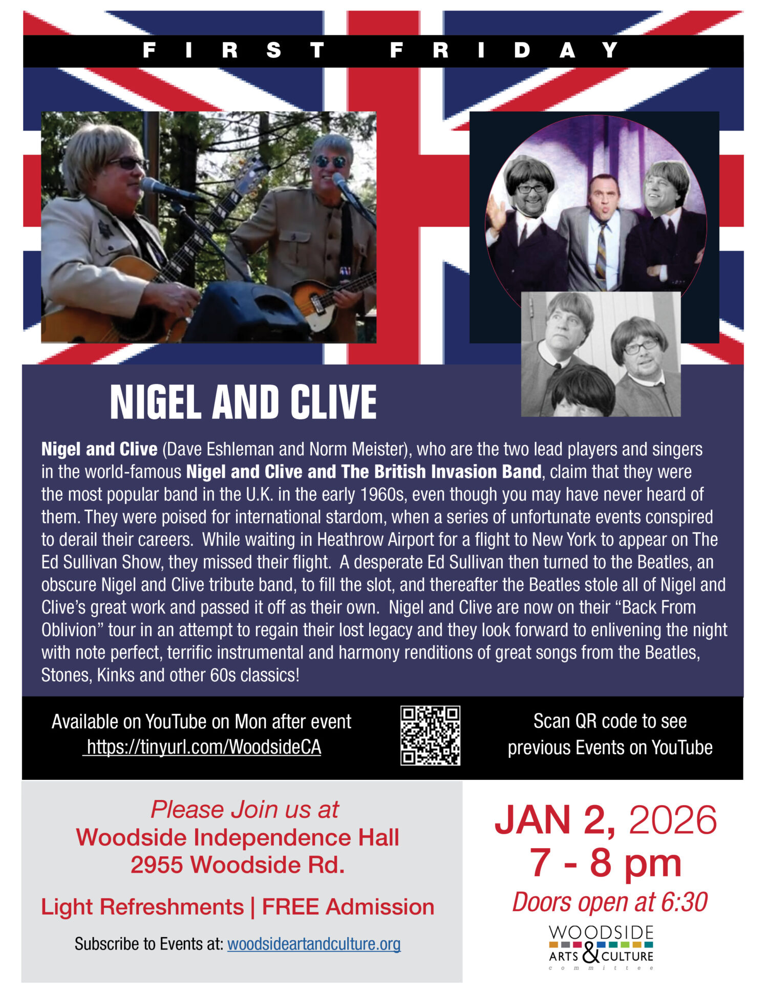 Nigel and Clive (Dave Eshleman and Norm Meister), who are the two lead players and singers in the world-famous Nigel and Clive