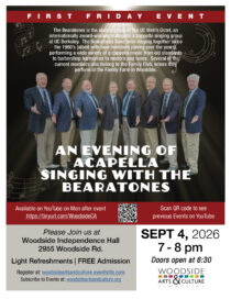 an evening of acapella singing with the bearatones